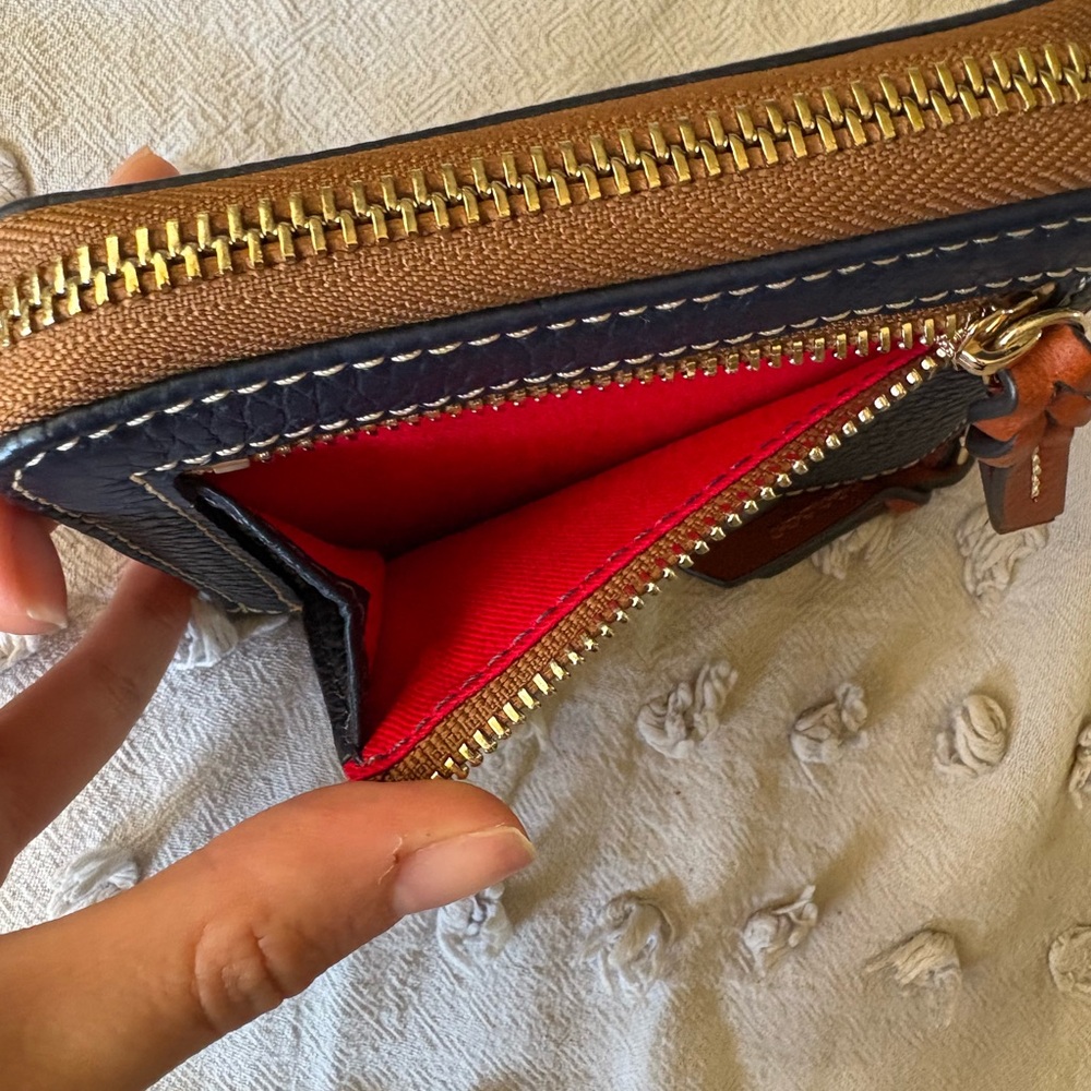 Dooney & Bourke Navy Blue Leather Wallet - Picture 3 of 5